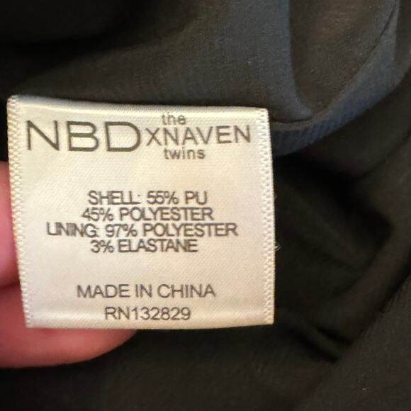 NBD X the NAVEN Twins Faux Croc Embossed Bodycon Dress Small NWOT - Picture 9 of 14